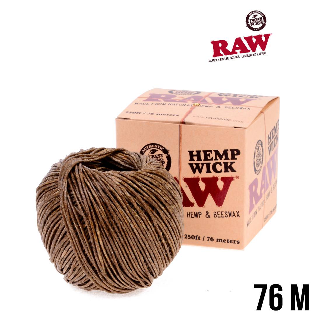 MECHE RAW HEMP WICK BOBINE 76M