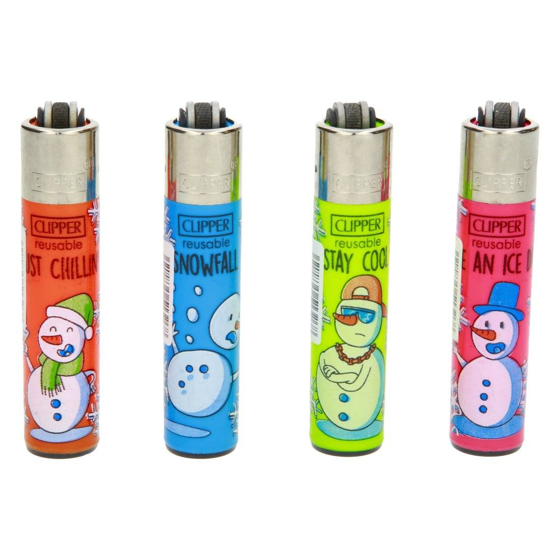 MICRO CLIPPER SKULLS CORPZ X4 - Briquet Pierre - Briquet - Briquets