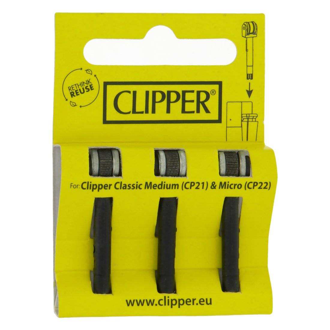 Molette et pierre d’allumage Micro Clipper x3