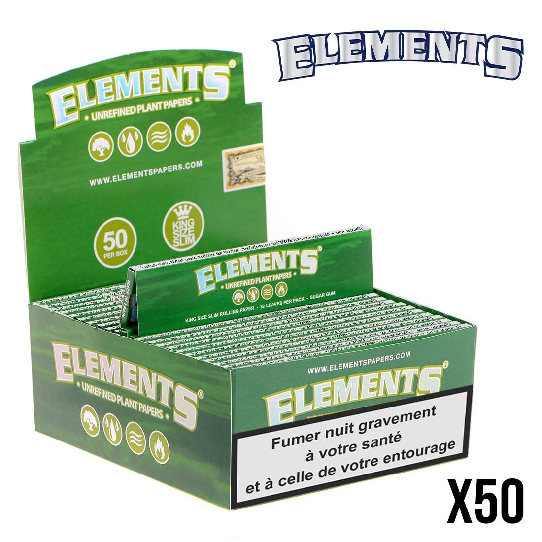 PAPIER A ROULER ELEMENTS GREEN X50