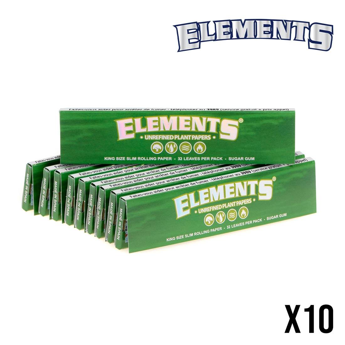 PAPIER A ROULER ELEMENTS GREEN X10