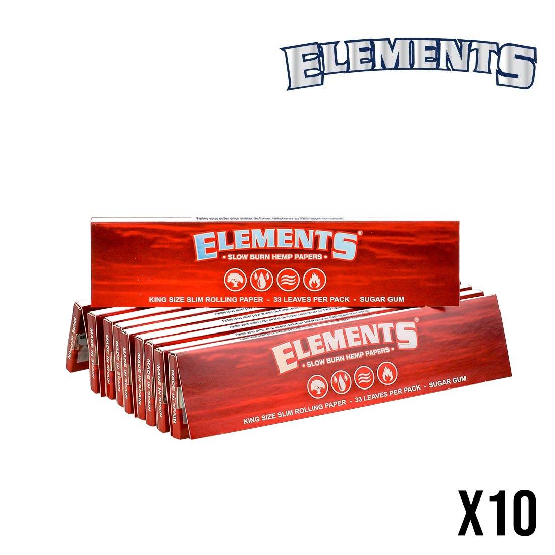 PAPIER A ROULER ELEMENTS RED X10