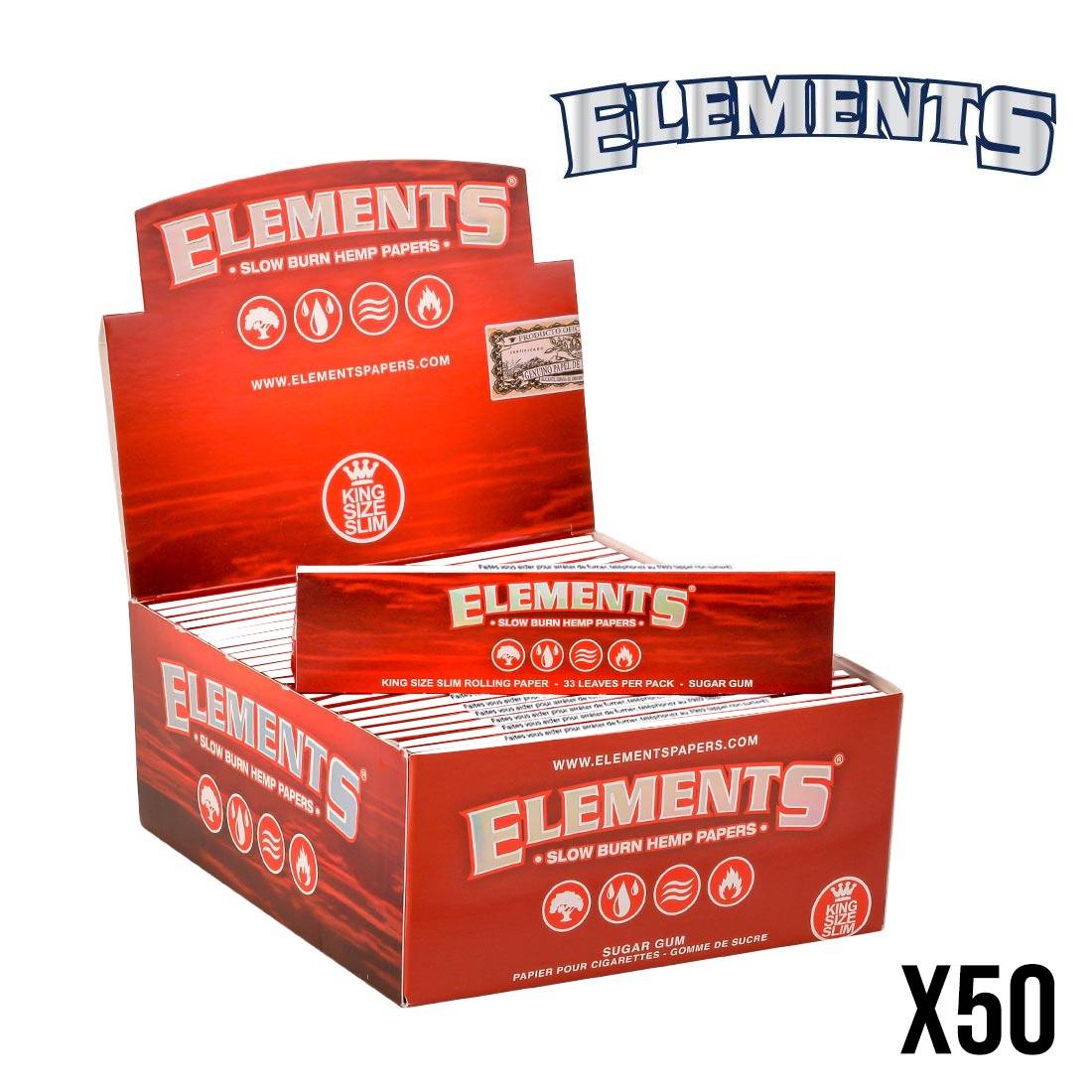 PAPIER A ROULER ELEMENTS RED X50