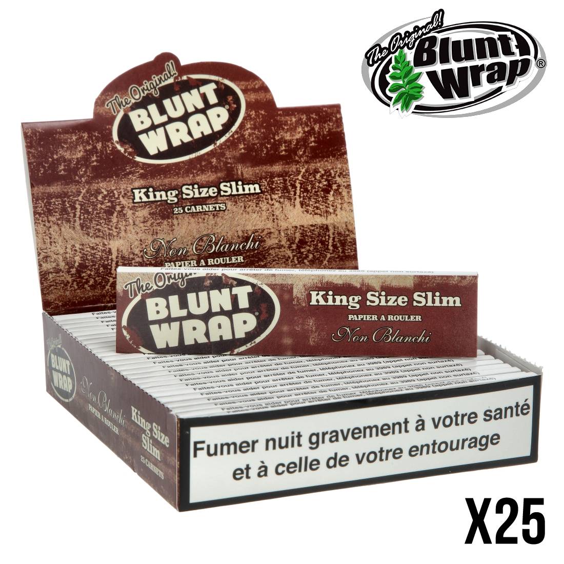 PAPIER BLUNT WRAP CLASSIC NON BLANCHI PAR 25