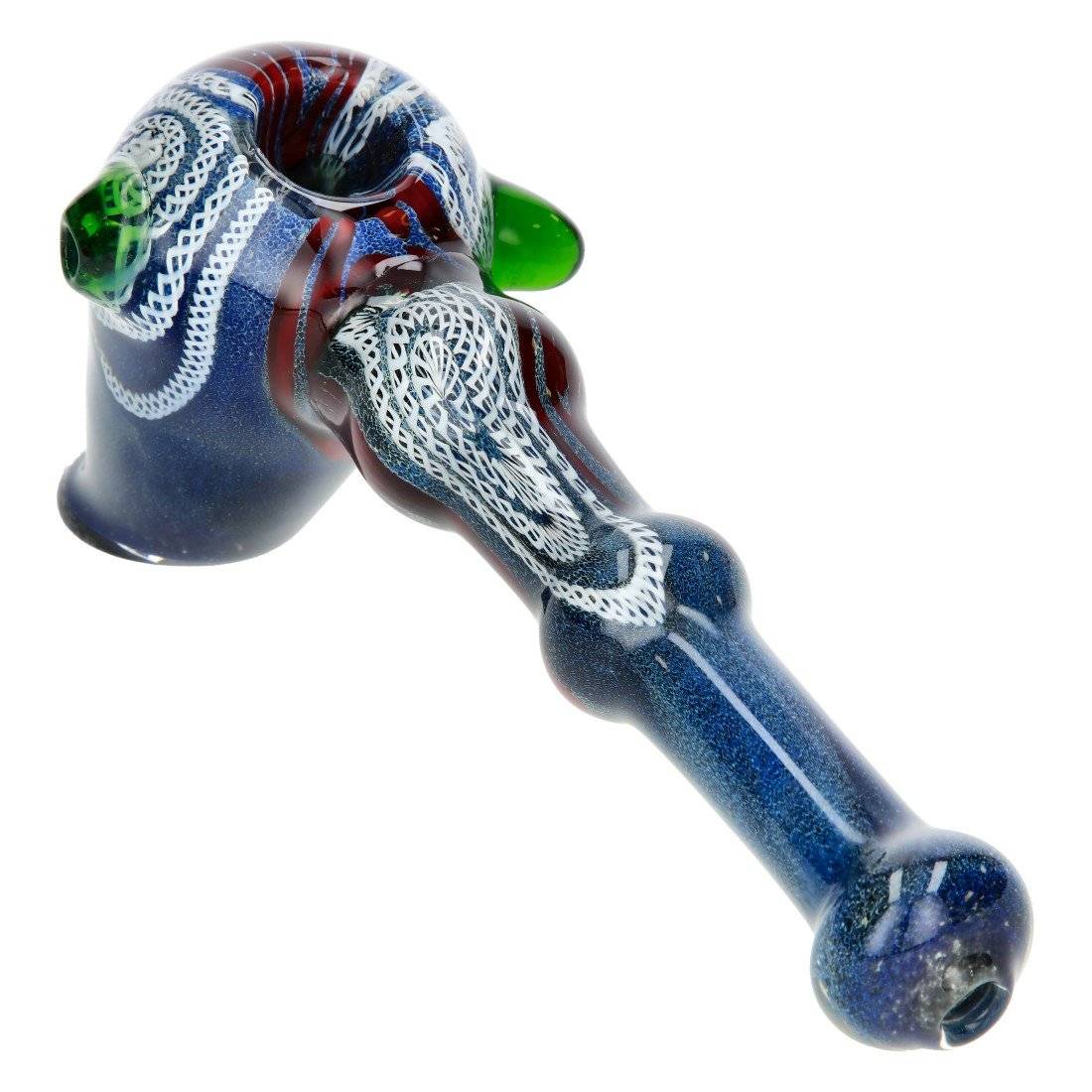 PIPE EN VERRE SHERLOCK BLUE LATTICE 18CM