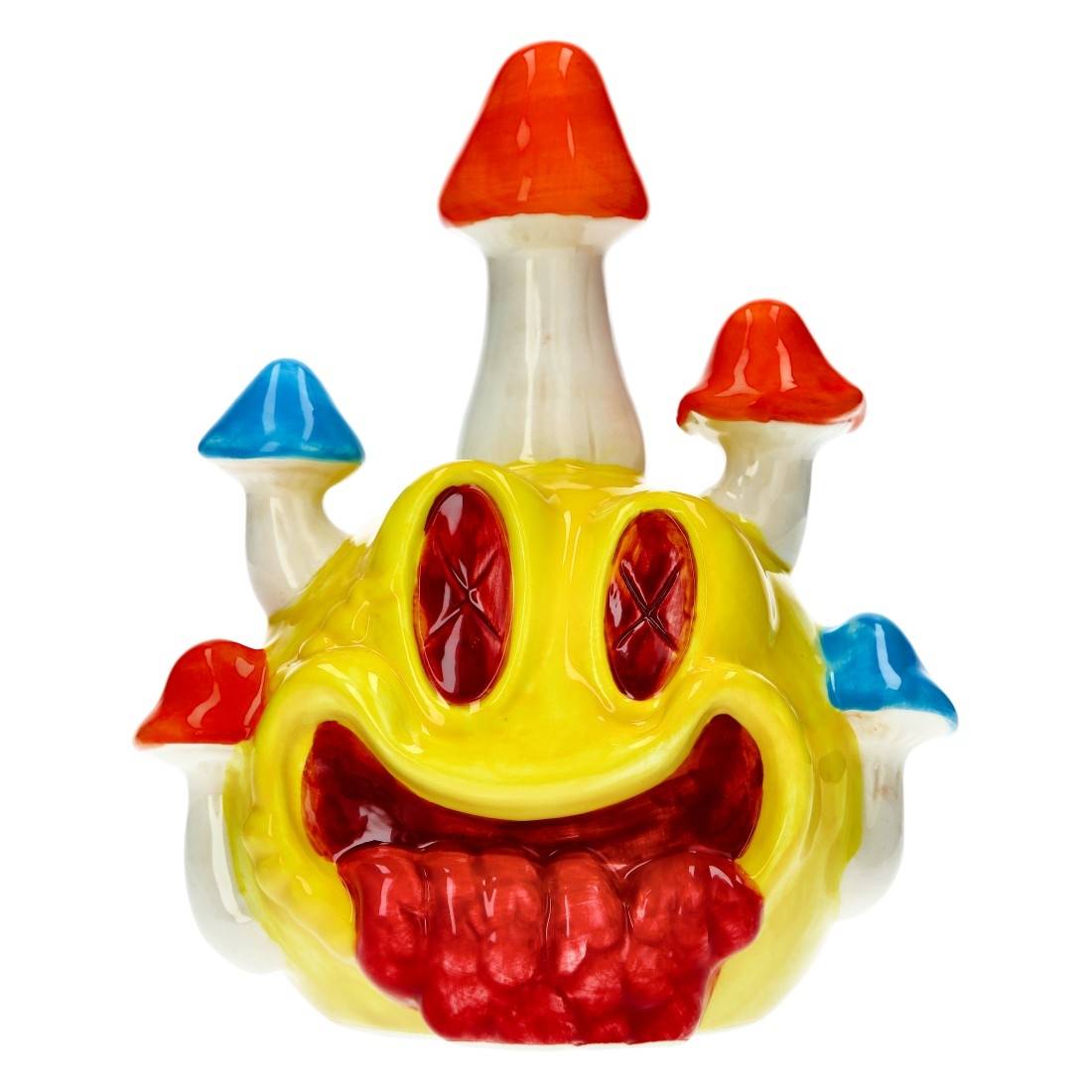 PIPE ROUND SMILEY AND MUSHROOMS 19CM