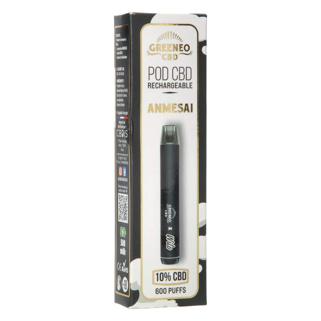 Pod CBD Greeneo X Wilo Anmesai 600 Puffs - Dispo chez S Factory ! Pod CBD Greeneo X Wilo Anmesai 600 Puffs - Dispo chez S Factory !