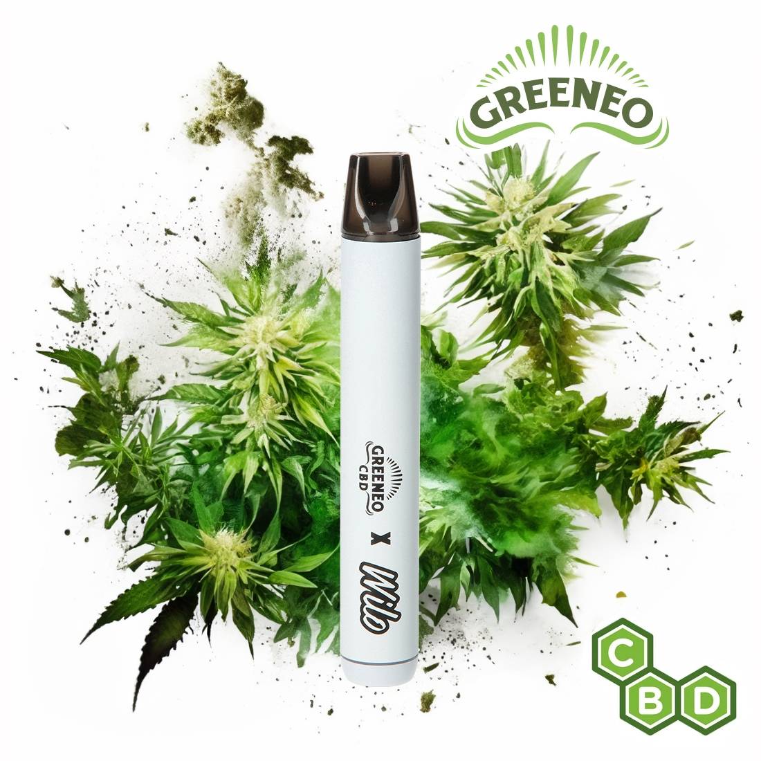POD CBD RECHARGEABLE GREENEO X WILO WHITE WINDOW