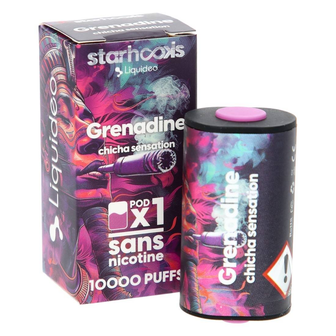 Pod Starhooks Liquideo Grenadine Chicha Sensation 10000 Puffs