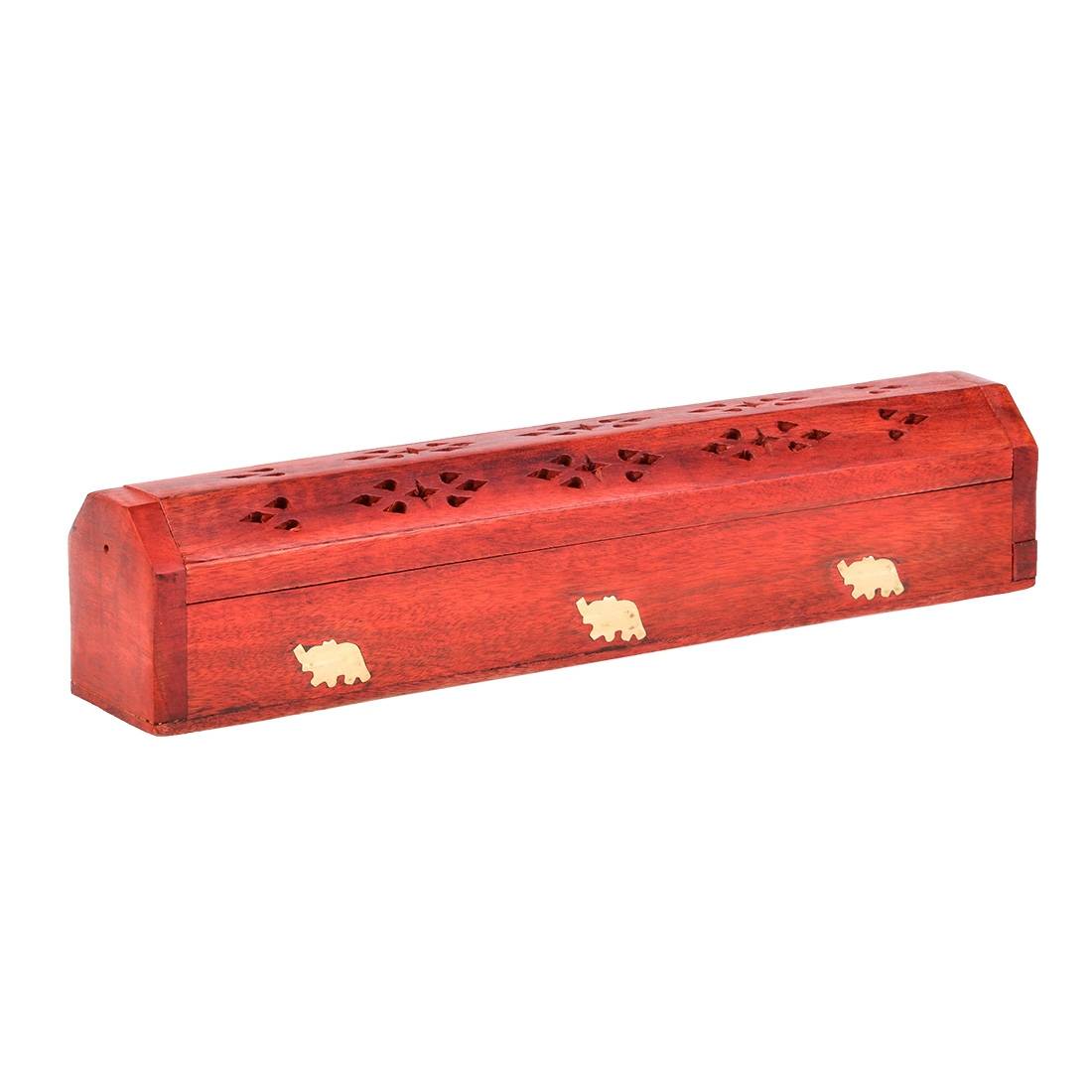 PORTE ENCENS BOIS COFFRET ROUGE