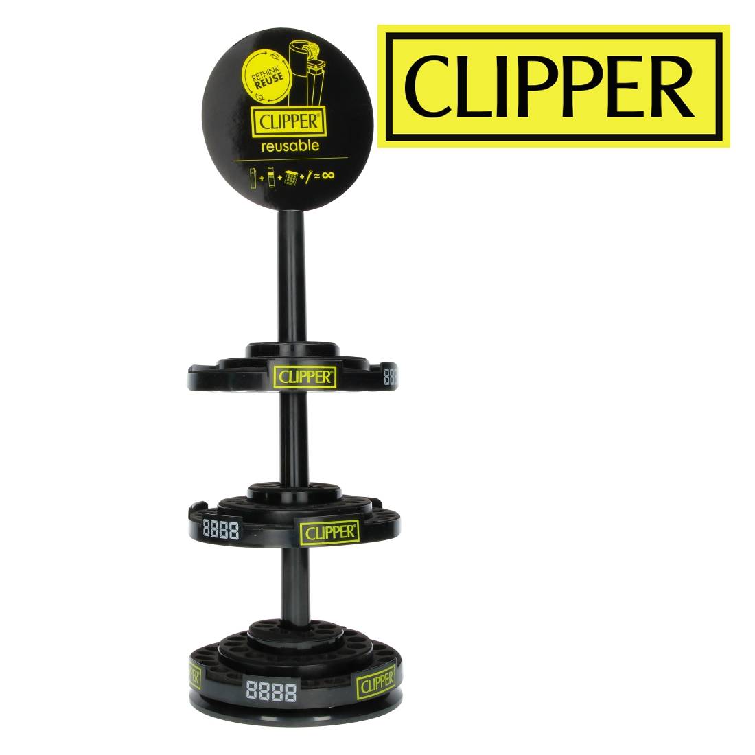 PRESENTOIR MICRO CLIPPER CARROUSEL NOIR