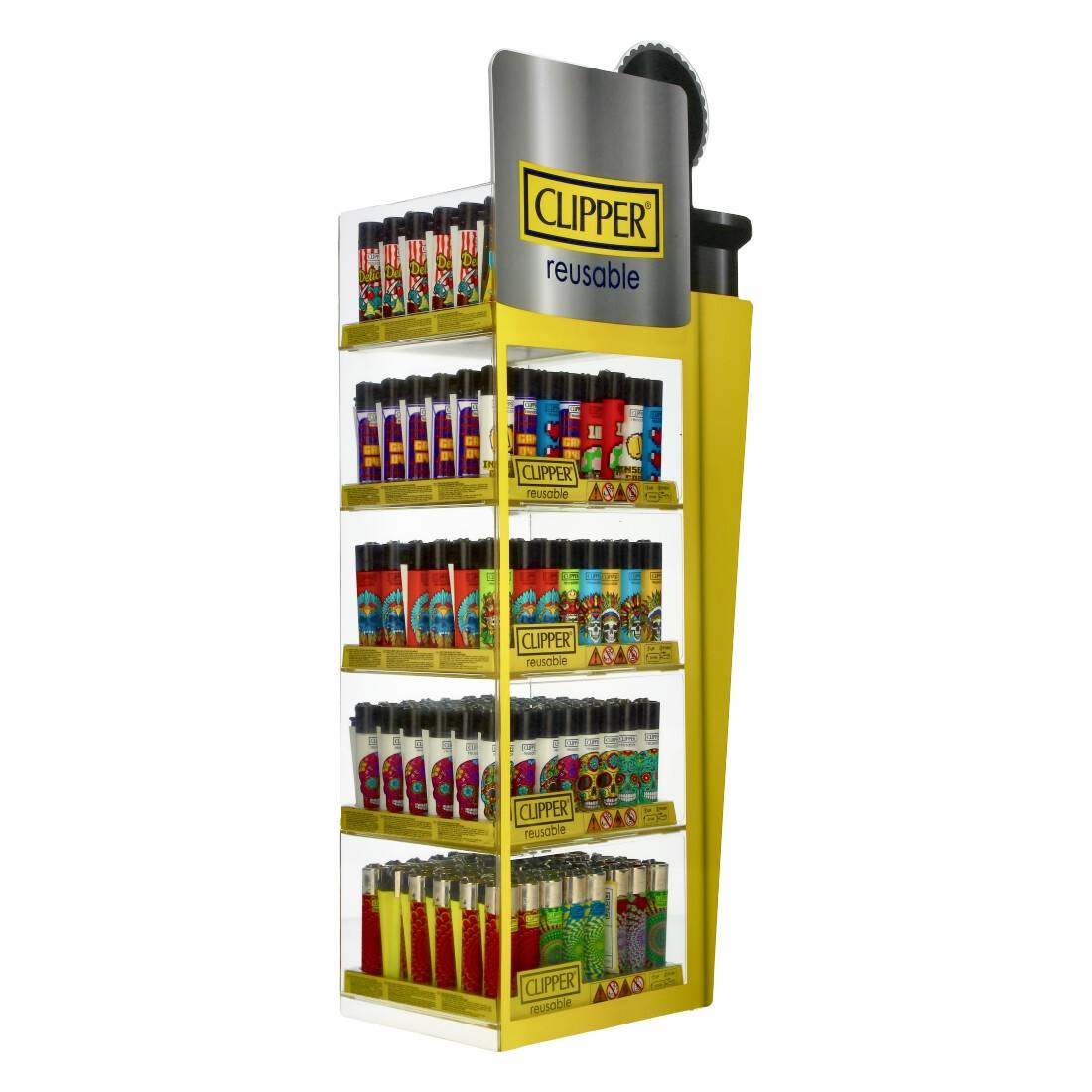 PRESENTOIR POUR BRIQUETS CLIPPER 4 NIVEAUX
