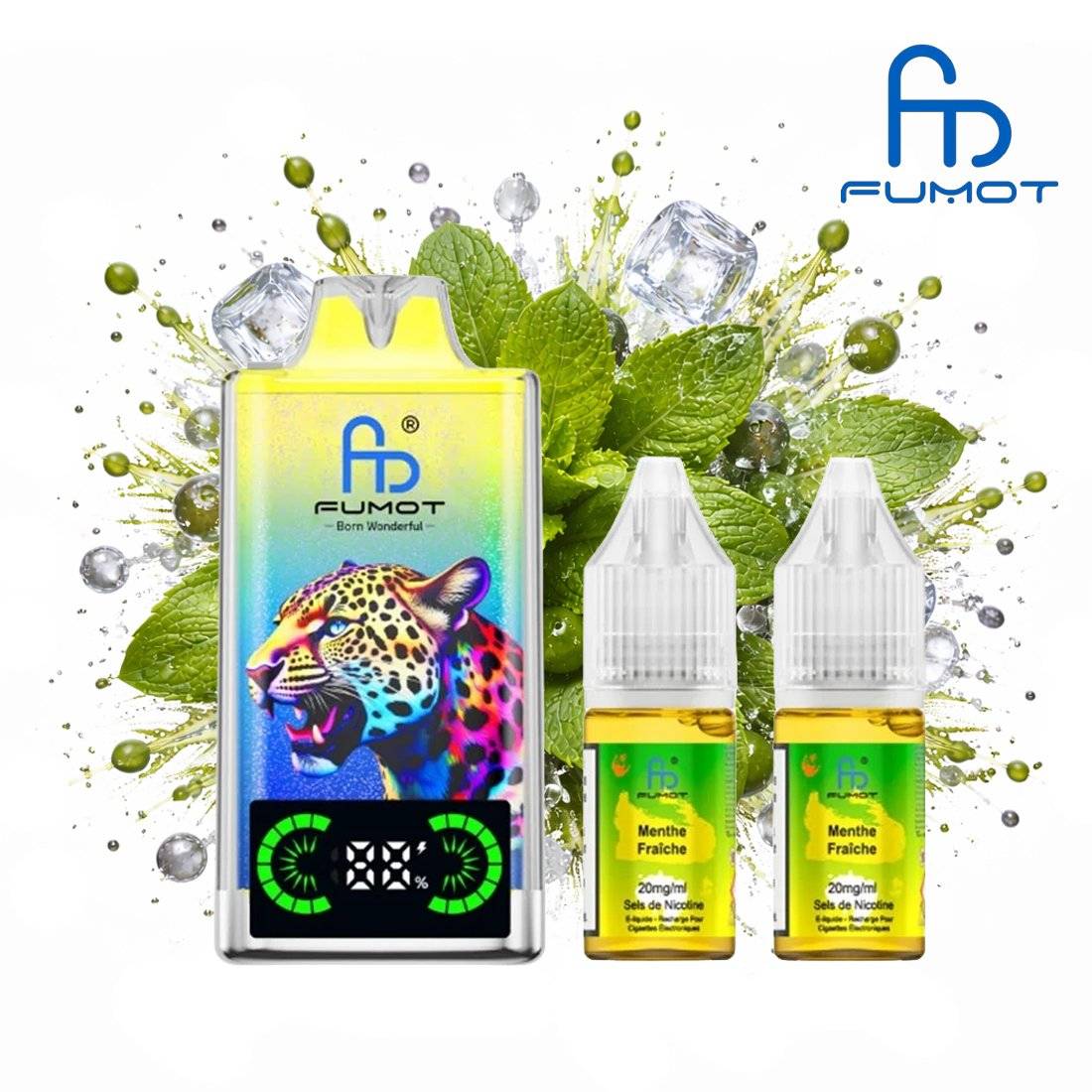 PUFF FUMOT LEOPARD MENTHE FRAÎCHE 20MG 40000 PUFFS