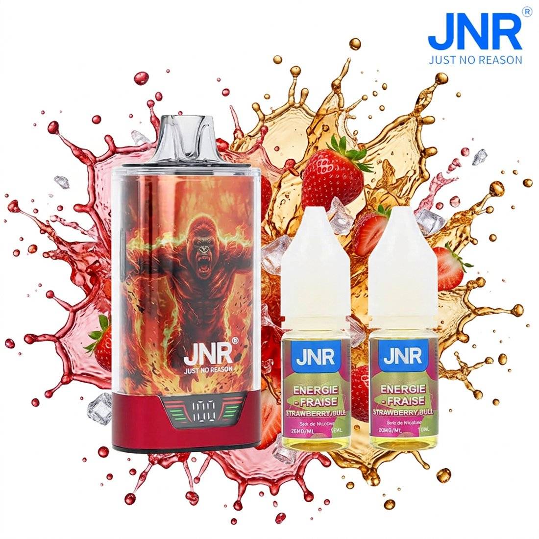 PUFF GORILLA X JNR ENERGIE FRAISE 43000 PUFFS