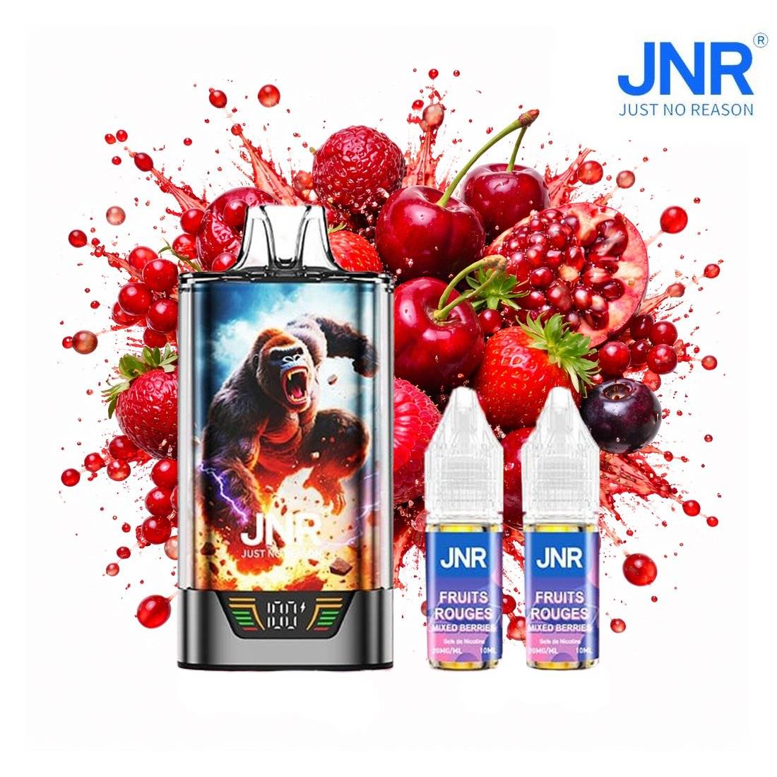 PUFF GORILLA X JNR FRUITS ROUGES 20MG 43000 PUFFS