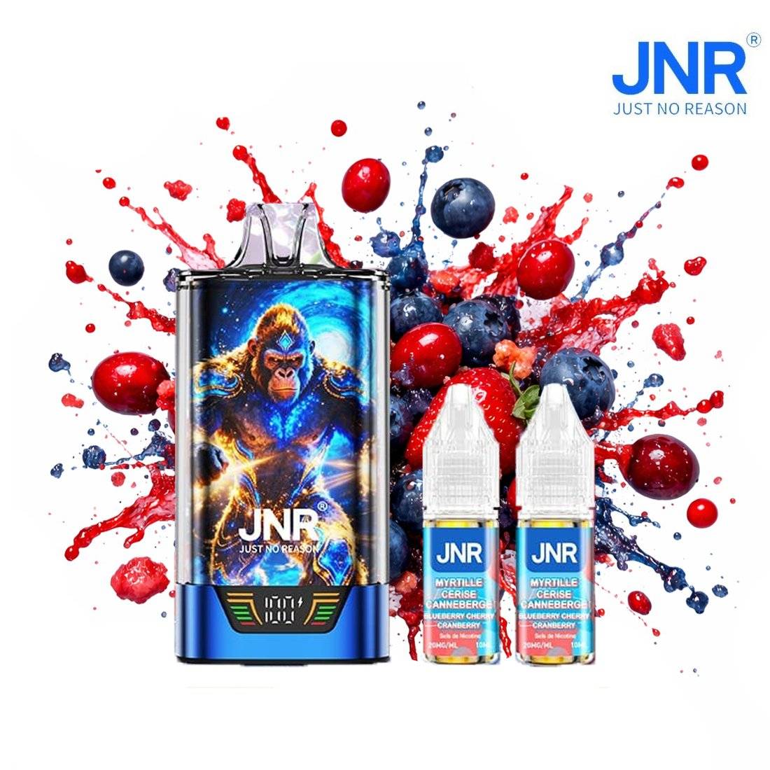 PUFF GORILLA X JNR MYRTILLE CERISE CANNEBERGE 20MG 43000 PUFFS