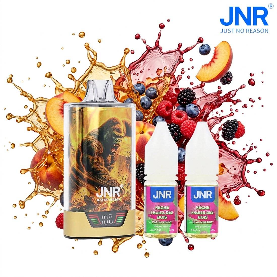 PUFF GORILLA X JNR PÊCHE FRUITS DES BOIS 43000 PUFFS