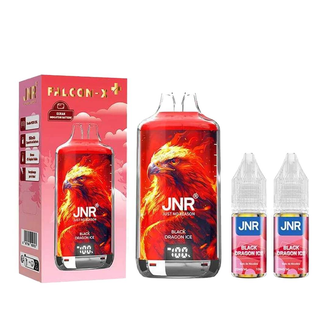 PUFF JNR FALCON-X PLUS BLACK DRAGON ICE 20MG 28000 PUFFS