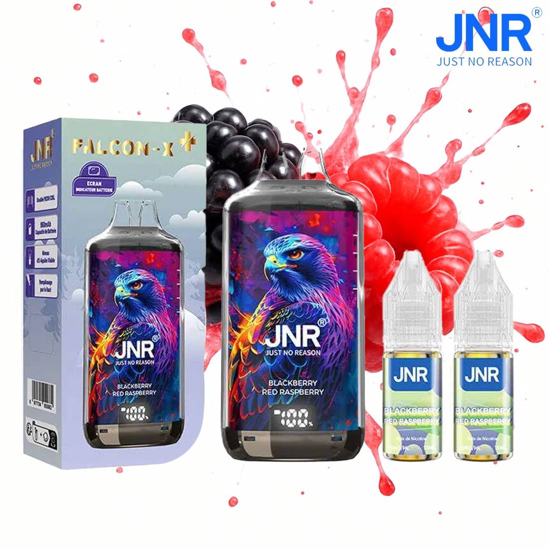 PUFF JNR FALCON-X PLUS BLACKBERRY RED RASPBERRY 20MG 28000 PUFFS