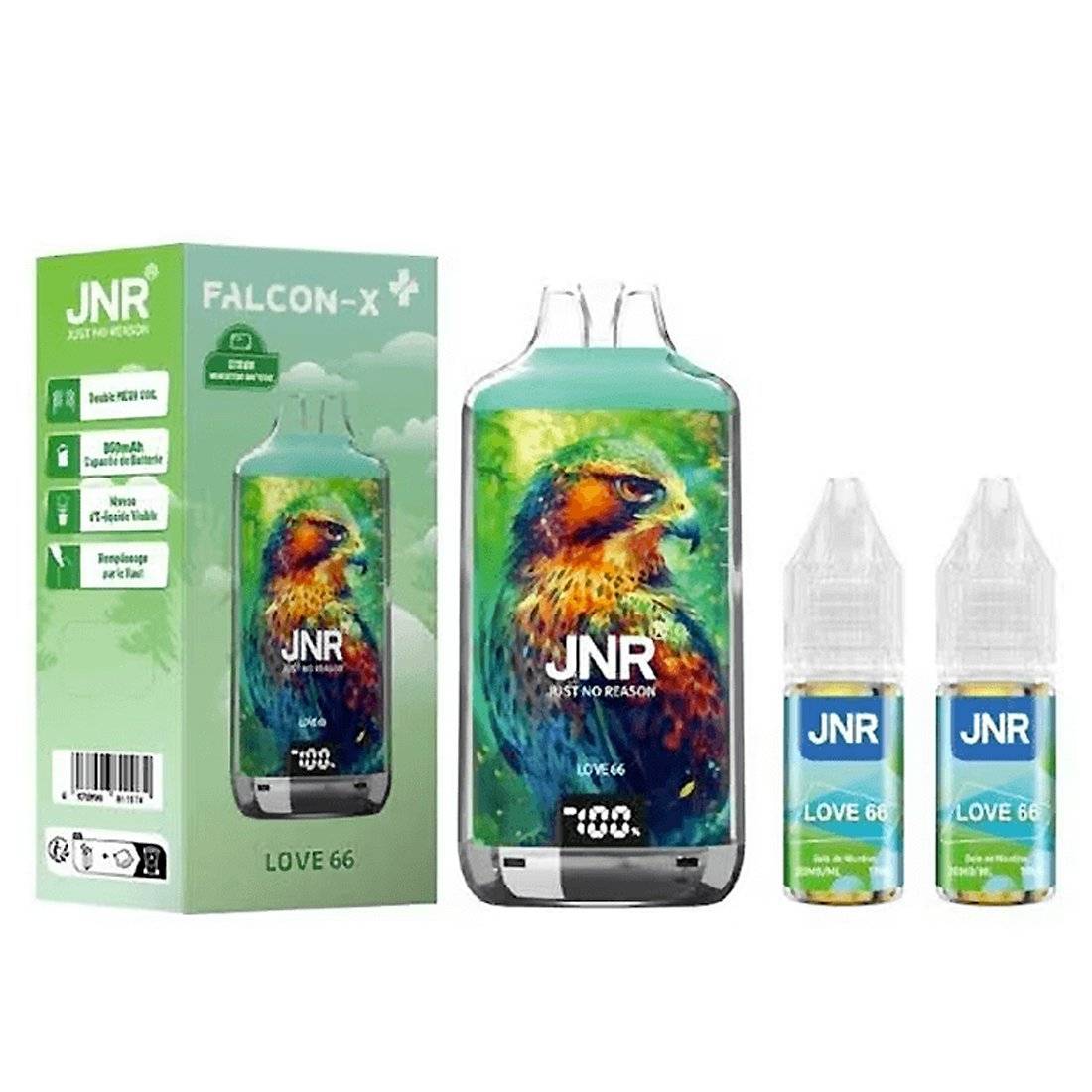 Puff JNR Falcon-X PLUS Love 66 20MG 28K