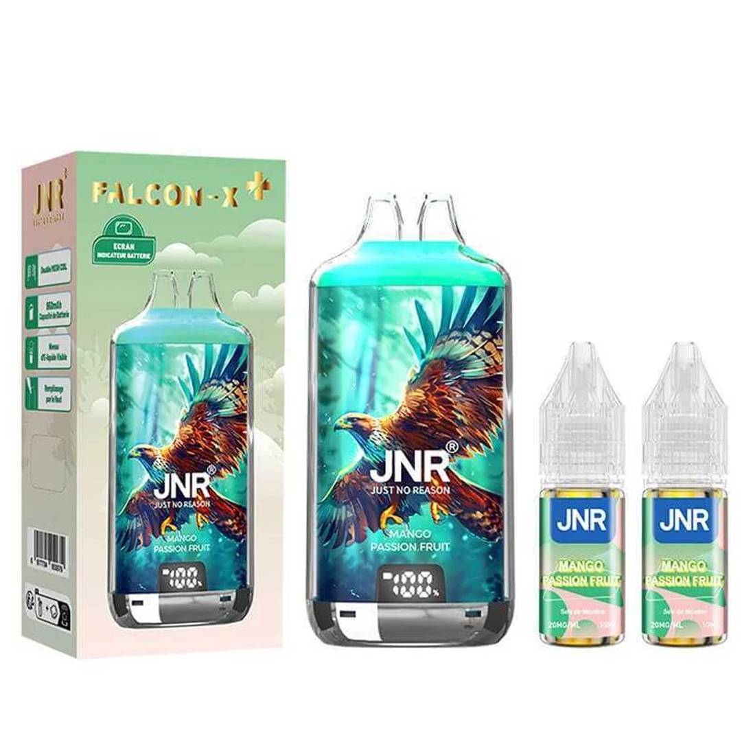 PUFF JNR FALCON-X PLUS MANGO PASSION FRUIT 20MG 28000 PUFFS