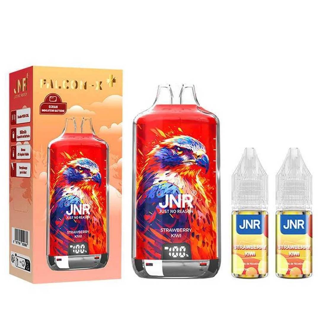 PUFF JNR FALCON-X PLUS STRAWBERRY KIWI 20MG 28000 PUFFS - Disponible sur S  Factory !