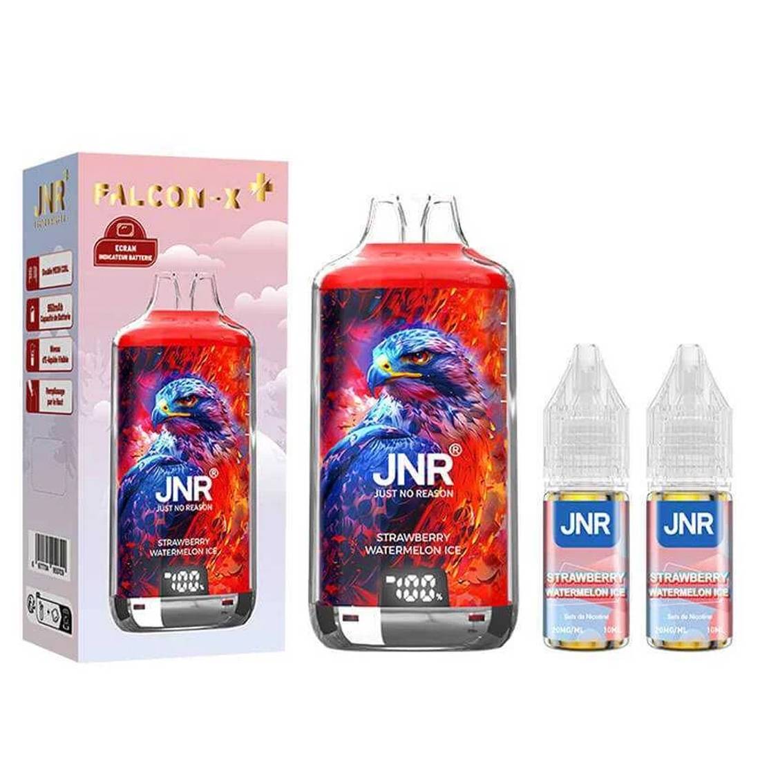 PUFF JNR FALCON-X PLUS STRAWBERRY WATERMELON ICE 20MG 28000 PUFFS