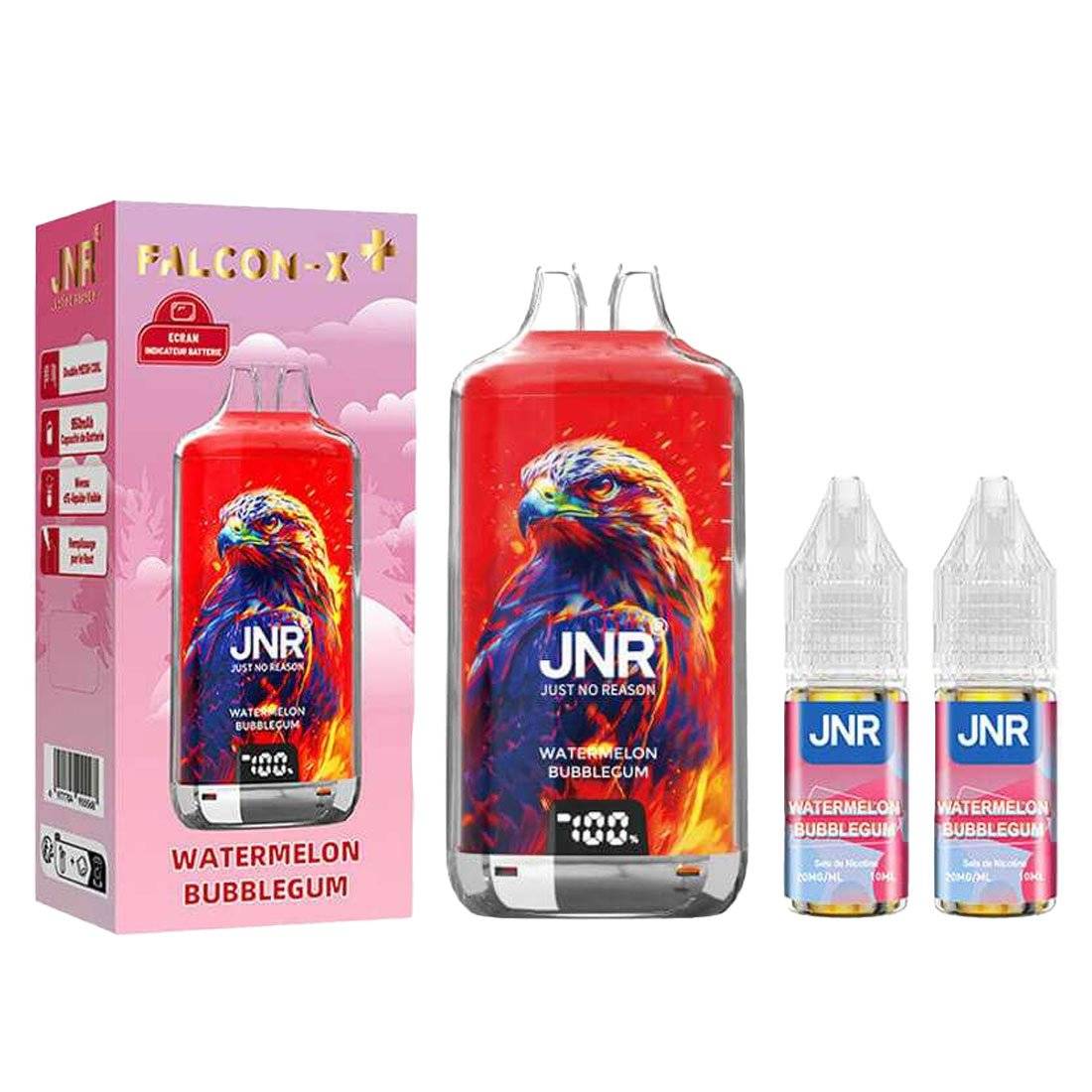 PUFF JNR FALCON-X PLUS WATERMELON BUBBLEGUM 20MG 28000 PUFFS