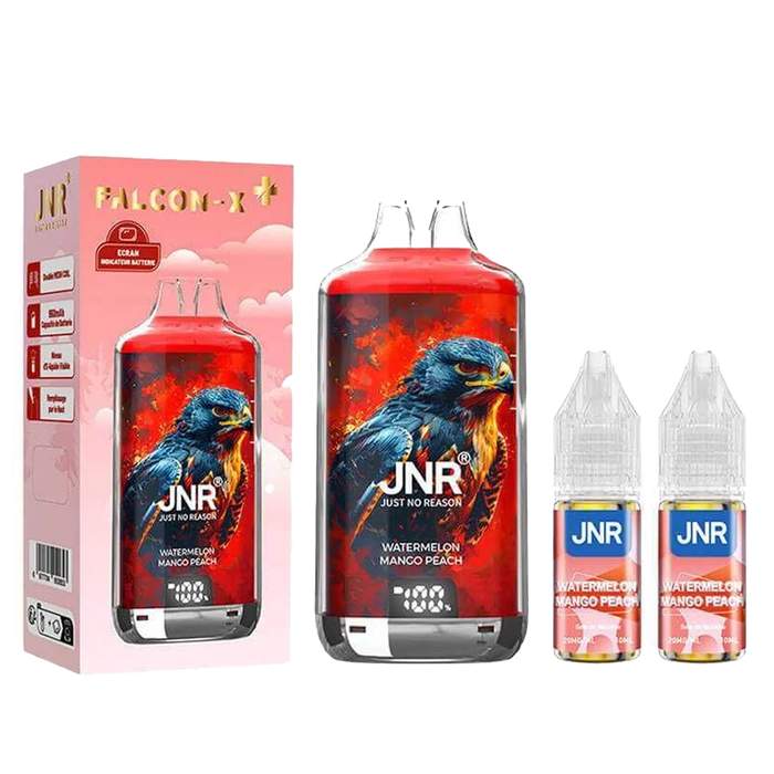 PUFF JNR FALCON‑X PLUS WATERMELON MANGO PEACH 20MG 28000 PUFFS PUFF JNR FALCON‑X PLUS WATERMELON MANGO PEACH 20MG 28000 PUFFS