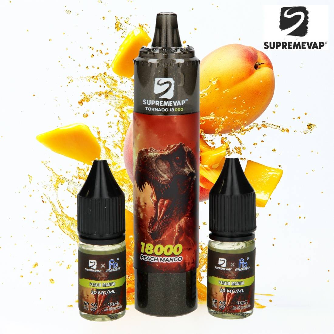 PUFF SUPREMVAP TORNADO PECHE MANGUE 18000 PUFFS