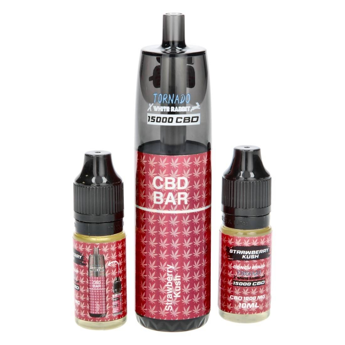 Puff Tornado X White Rabbit CBD 1000MG Strawberry Kush - Disponible sur S  Factory !