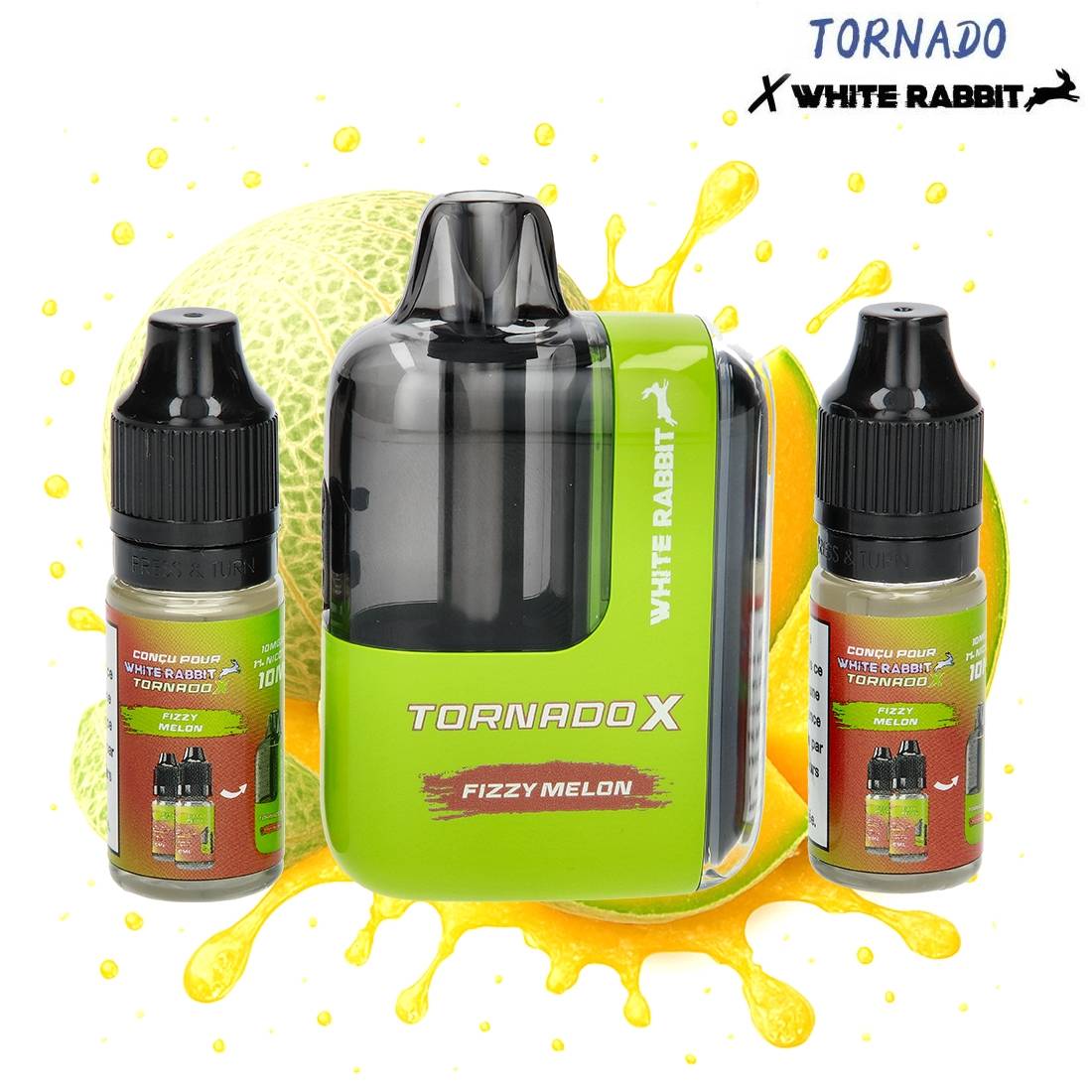 PUFF WHITE RABBIT TORNADO X FIZZY MELON 25000 PUFFS