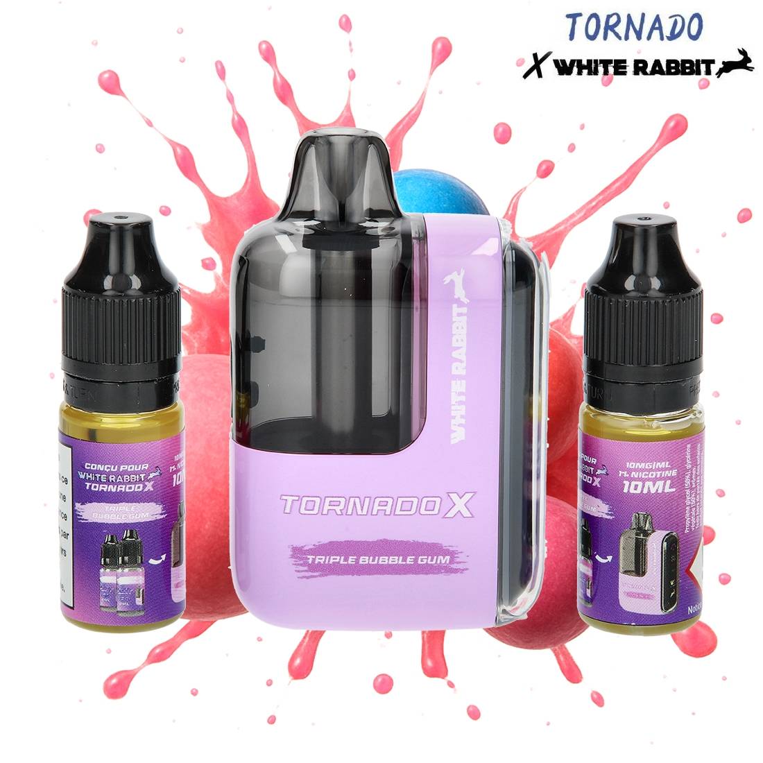 PUFF WHITE RABBIT TORNADO X TRIPLE BUBBLE GUM 25000 PUFFS