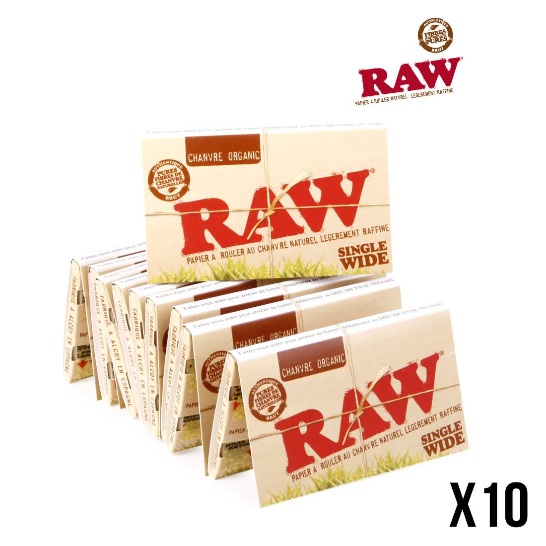 .RAW ORGANIC REGULAR X10