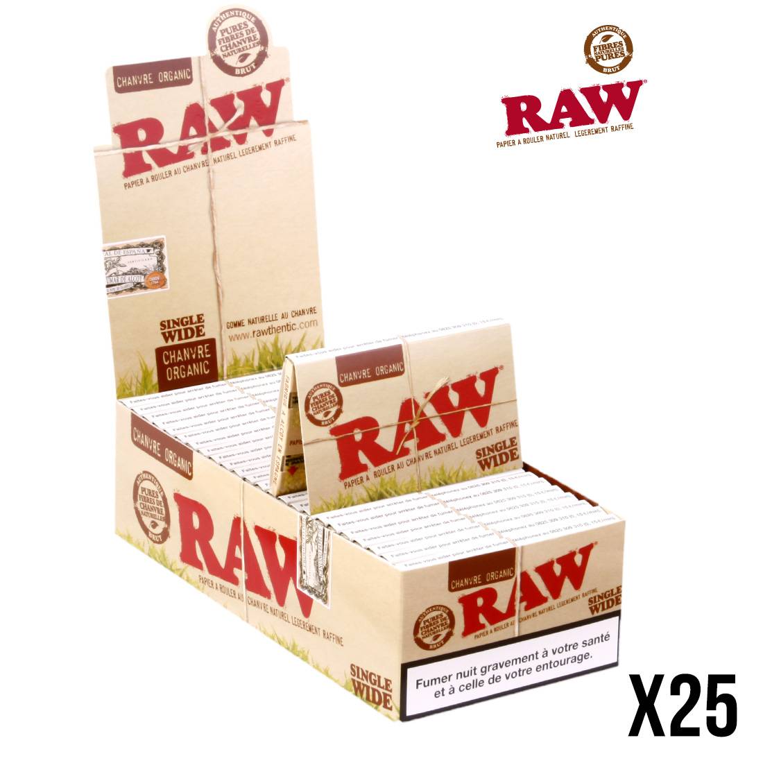 .RAW ORGANIC REGULAR X25