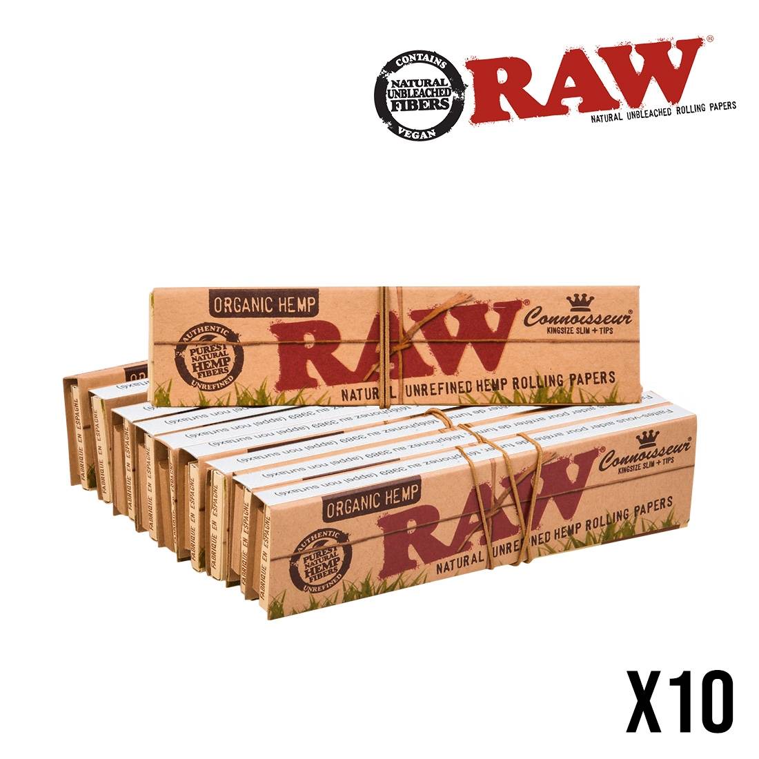 RAW ORGANIC SLIM + TIPS PAR 10