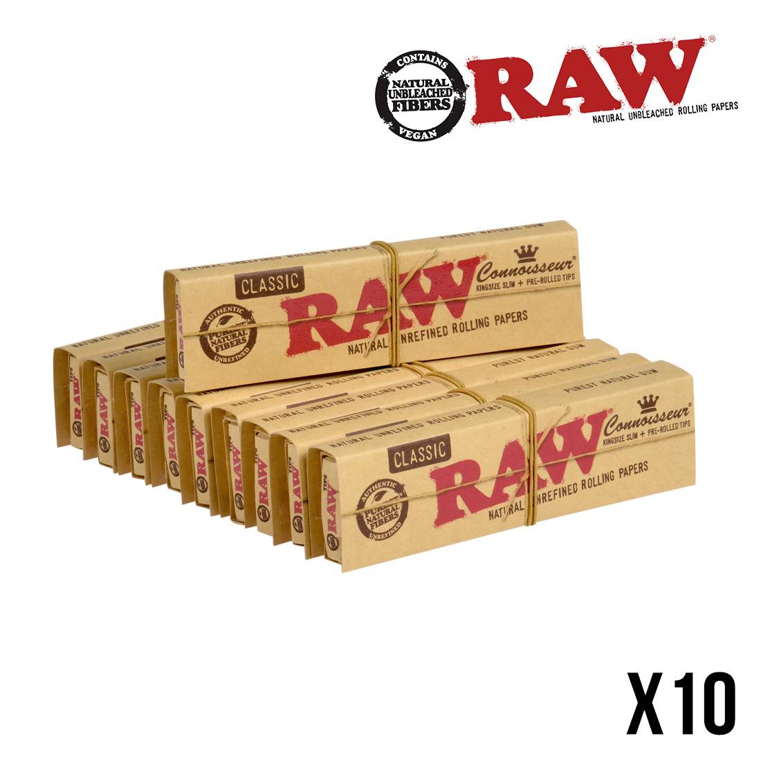 RAW SLIM + TIPS PREROULES PAR 10