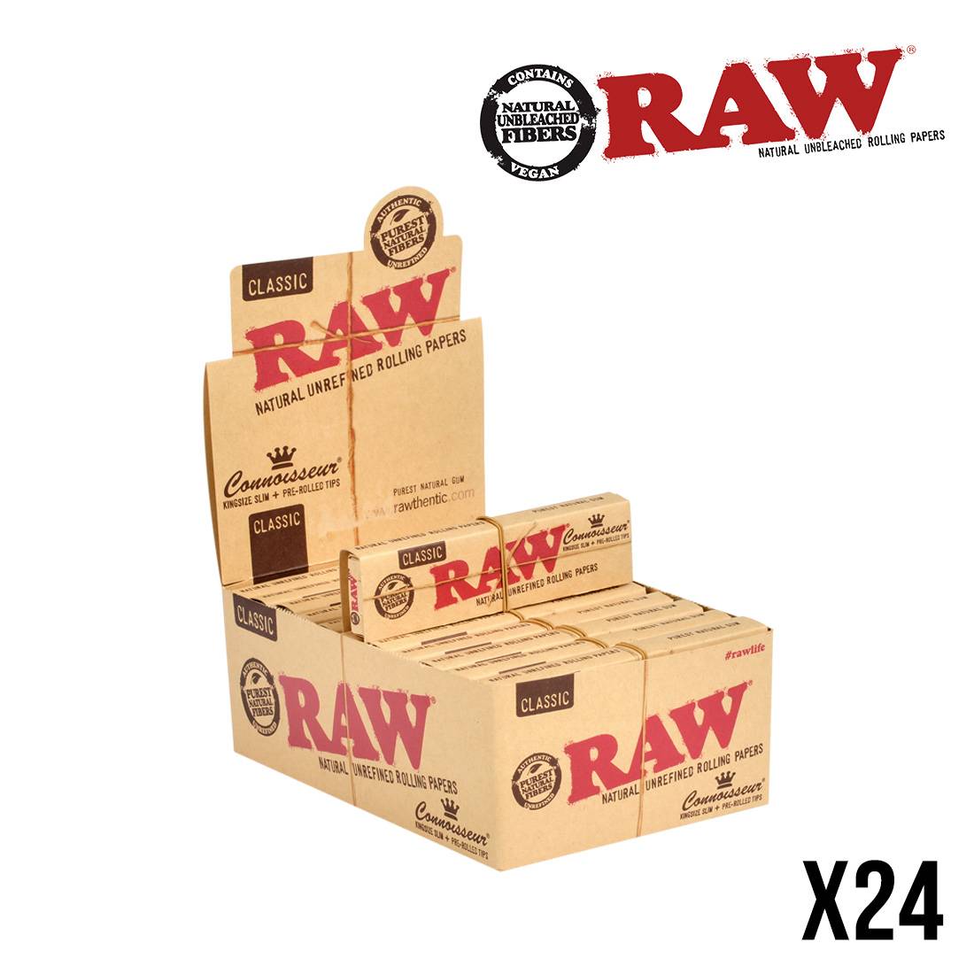 RAW SLIM + TIPS PREROULES PAR 24