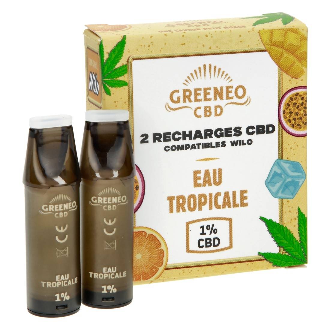 Recharges CBD Greeneo X Wilo Eau Tropicale X2