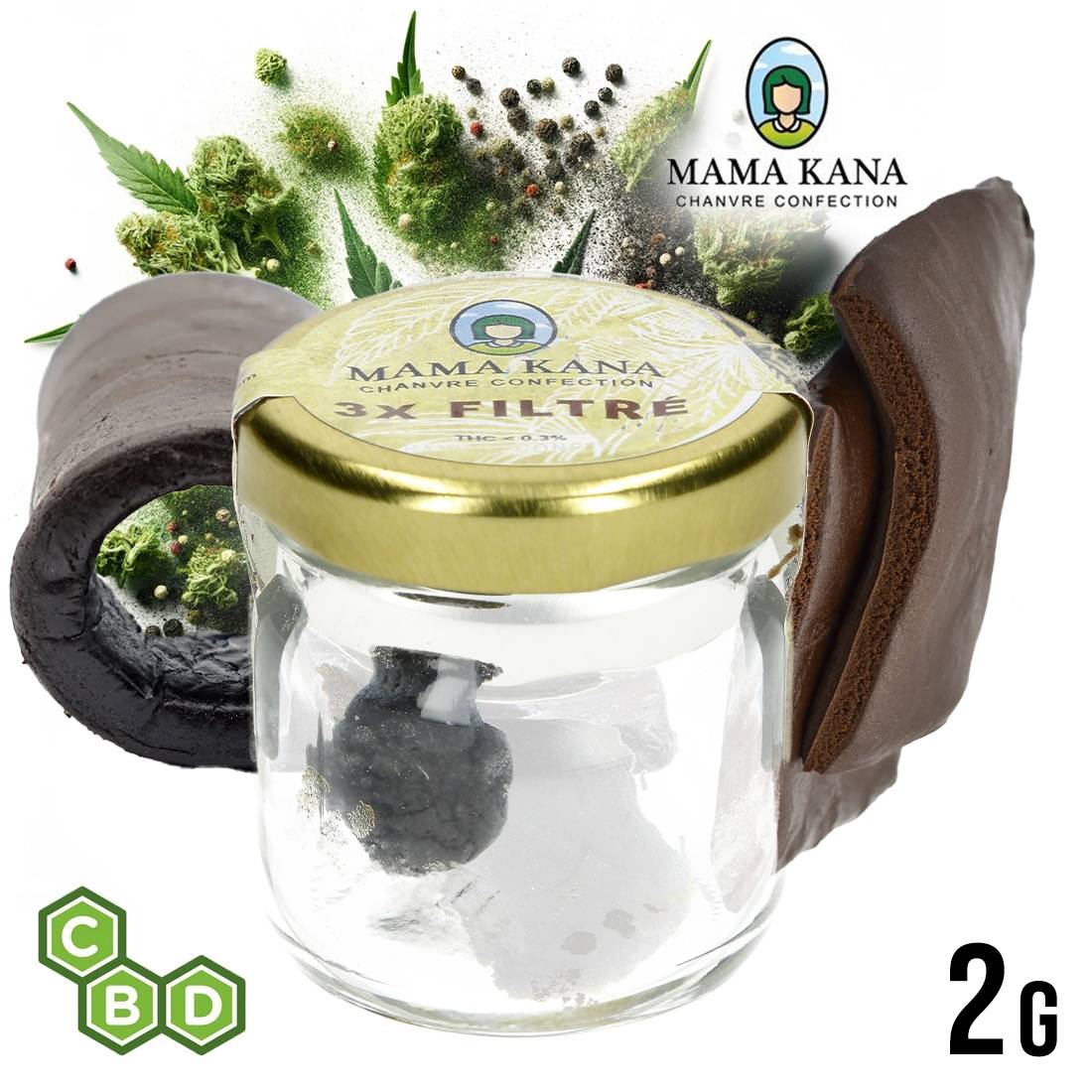 RESINE CBD MAMA KANA 3X FILTRE 2.5G