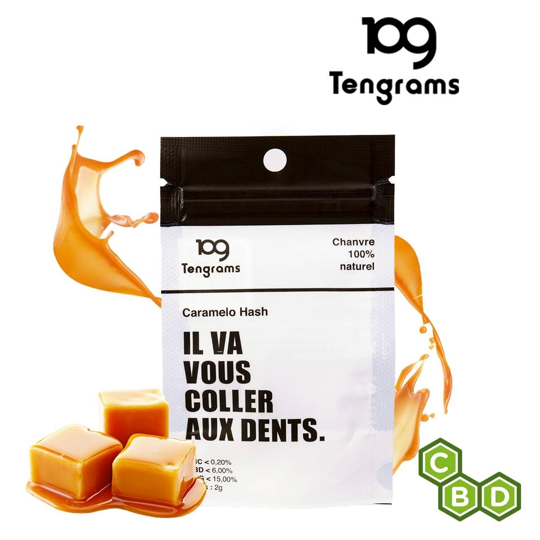 RESINE DE CBD TENGRAMS CARAMELO 2G