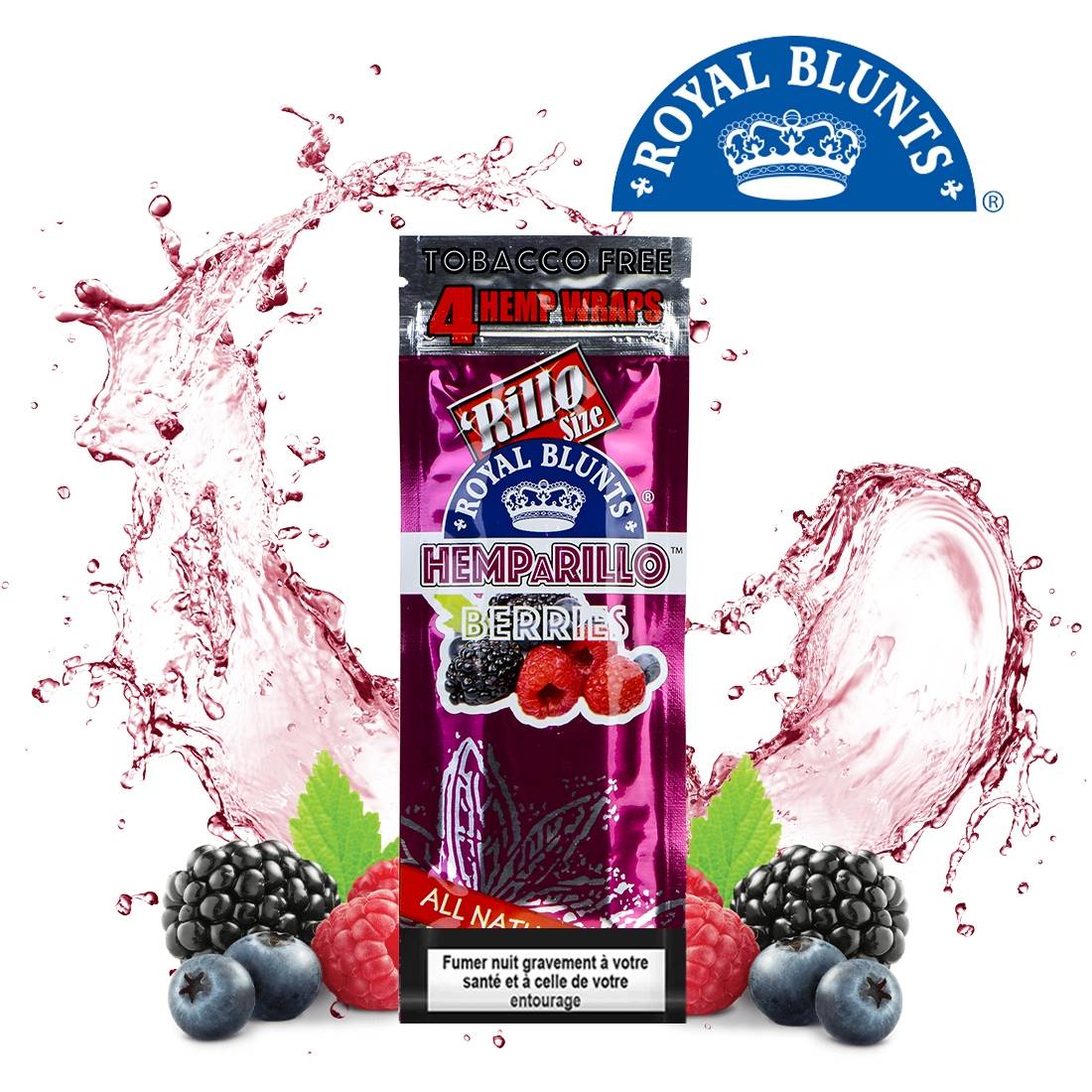 ROYAL BLUNTS HEMPARILLO BERRIES PAR 4
