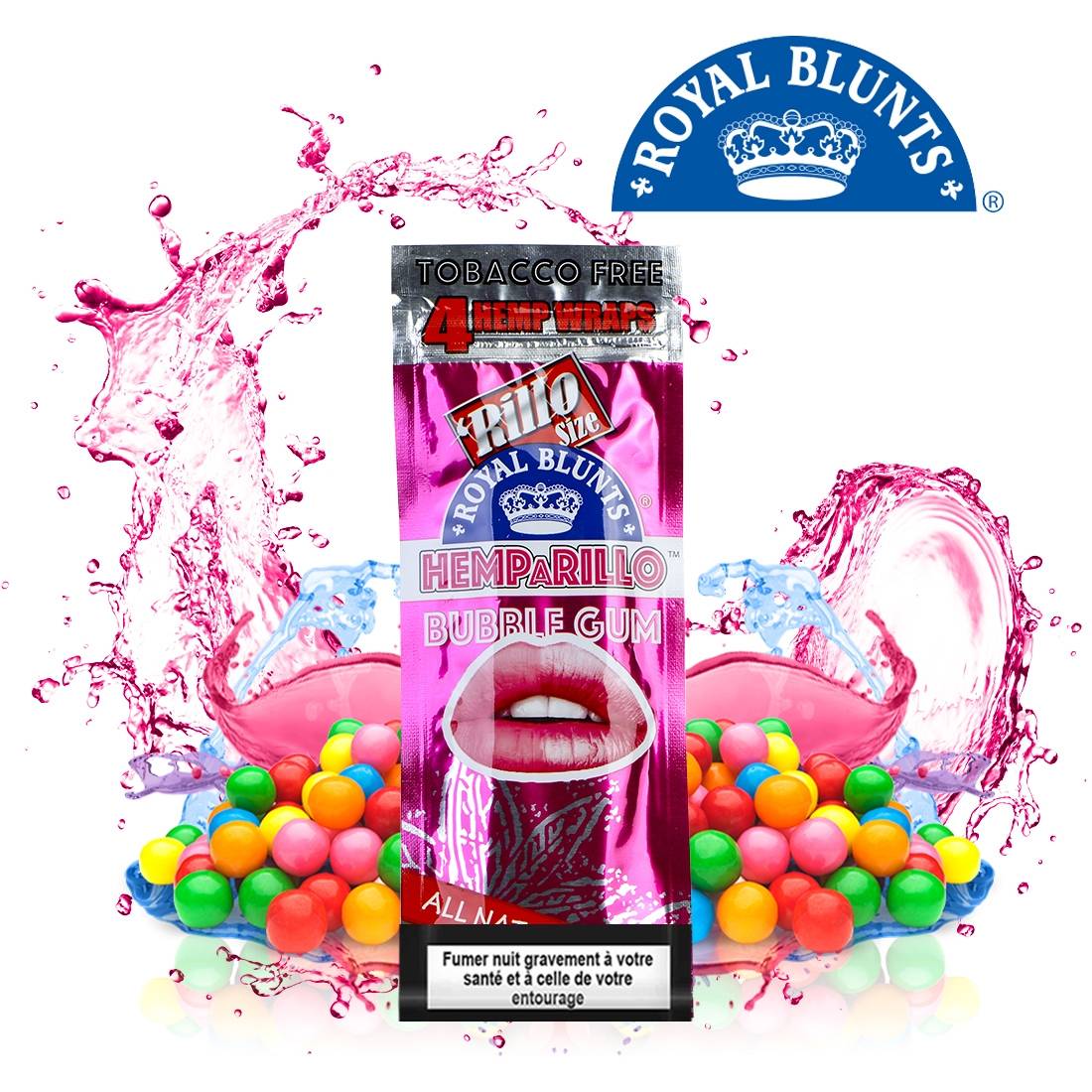 ROYAL BLUNTS HEMPARILLO BUBBLE GUM PAR 4