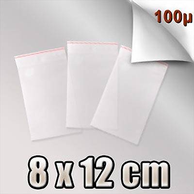 SACHET ZIP 100 MICRONS 8x12 CM