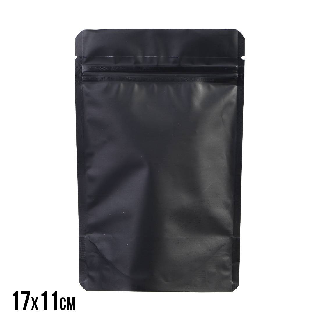 SACHET ZIP DOYPACK BLACK MATT 17 X 11 CM