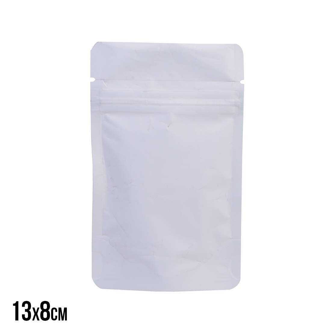 SACHET ZIP DOYPACK BLANC 13 X 8 CM