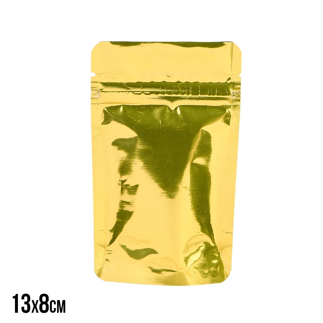 SACHET ZIP DOYPACK GOLD 13 X 8 CM