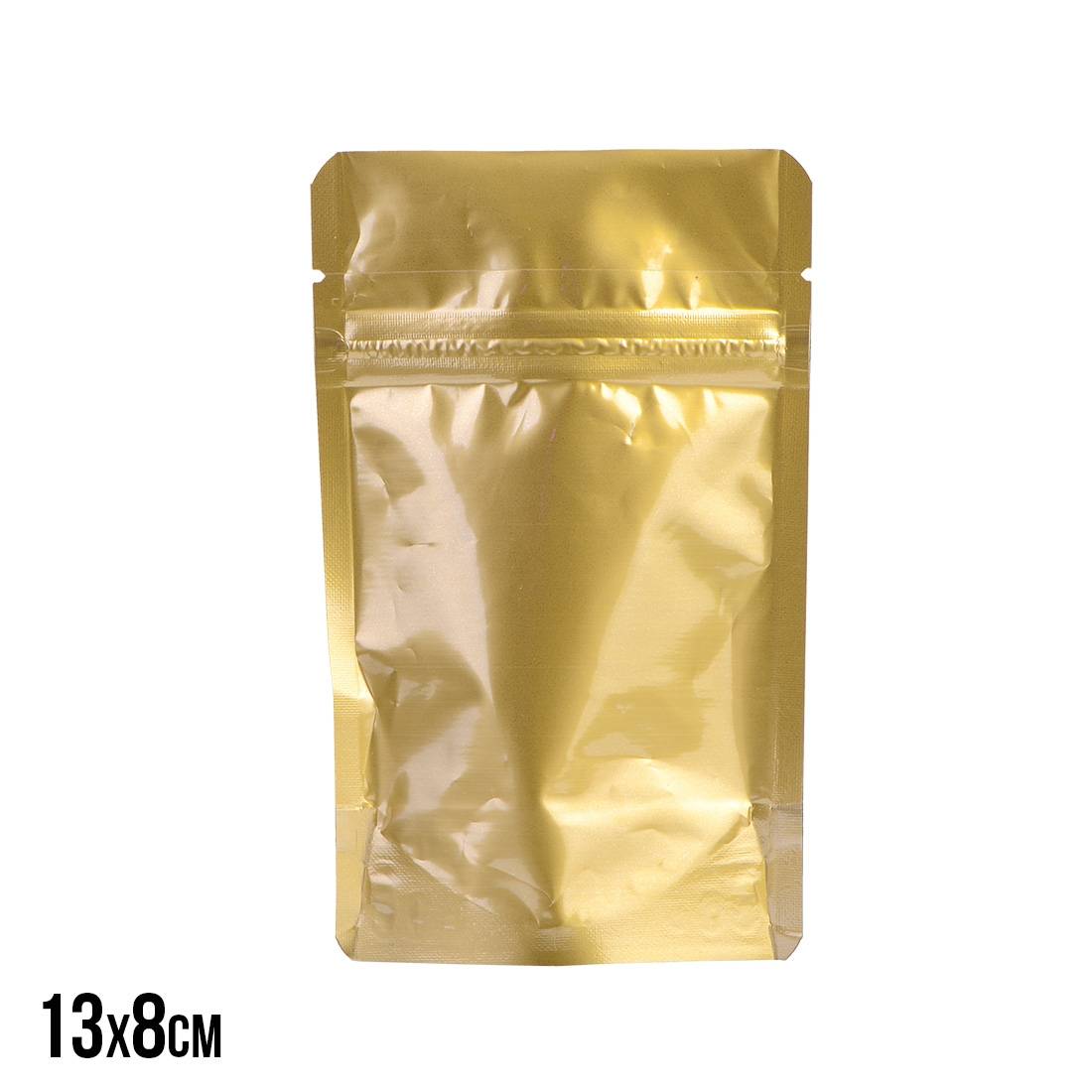 SACHET ZIP DOYPACK GOLD MATT 13 X 8 CM