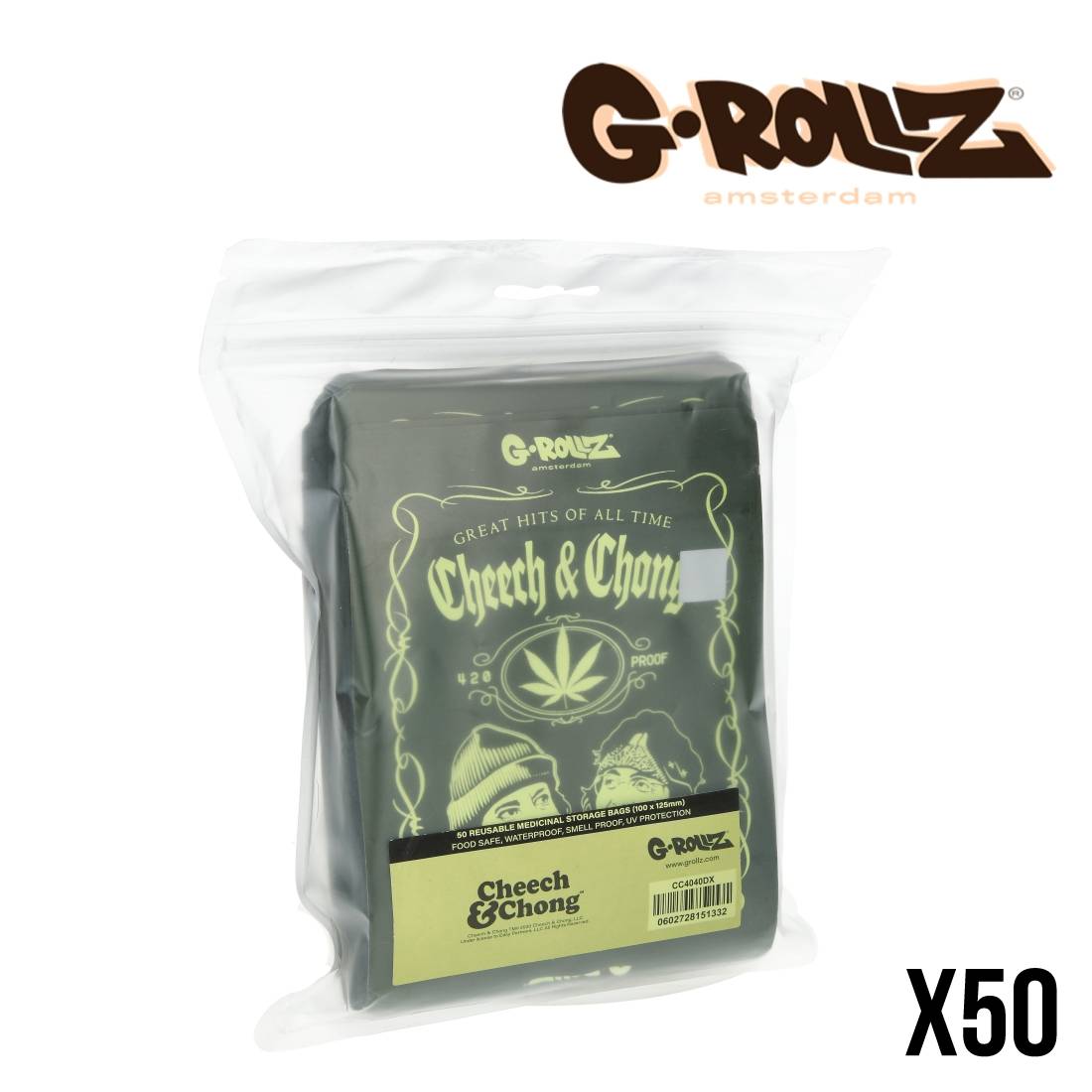 SACHET ZIP G ROLLZ CHEECH AND CHONG HIGH ROLLERS PAR 50