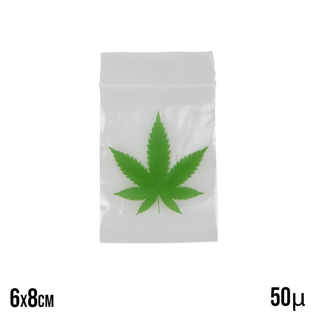 SACHET ZIP LEAF 6 X 8 CM